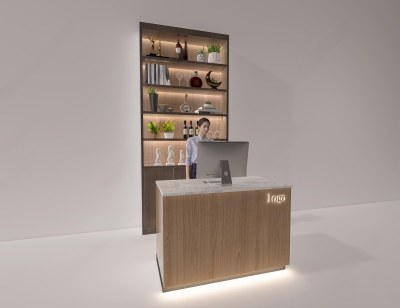 现代店铺接待台3D模型下载